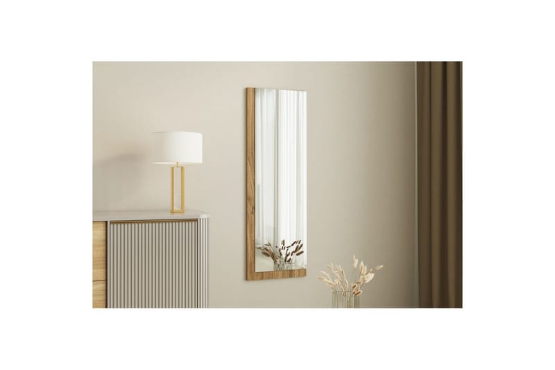 Spegel Sudariya Vit / Valnöt - Vit / Valnöt - Inredning - Speglar - Väggspegel