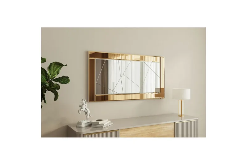 Spegel Virlin Brons / Vit - Brons / Vit - Inredning - Speglar - Väggspegel