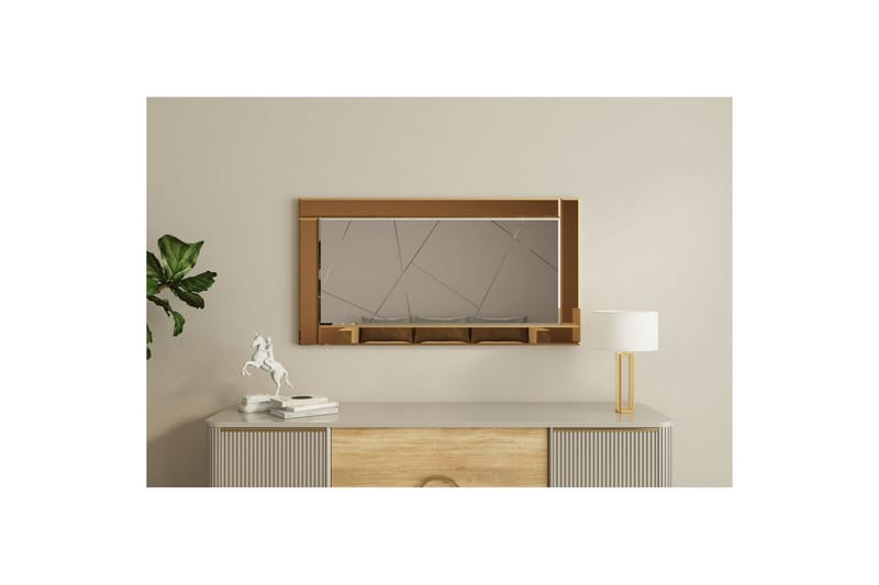 Spegel Virlin Brons / Vit - Brons / Vit - Inredning - Speglar - Väggspegel