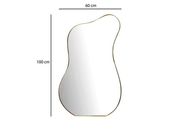 Spegel Wohnling Asymmetrisk metallram oval 100 cm - Inredning - Speglar - Väggspegel