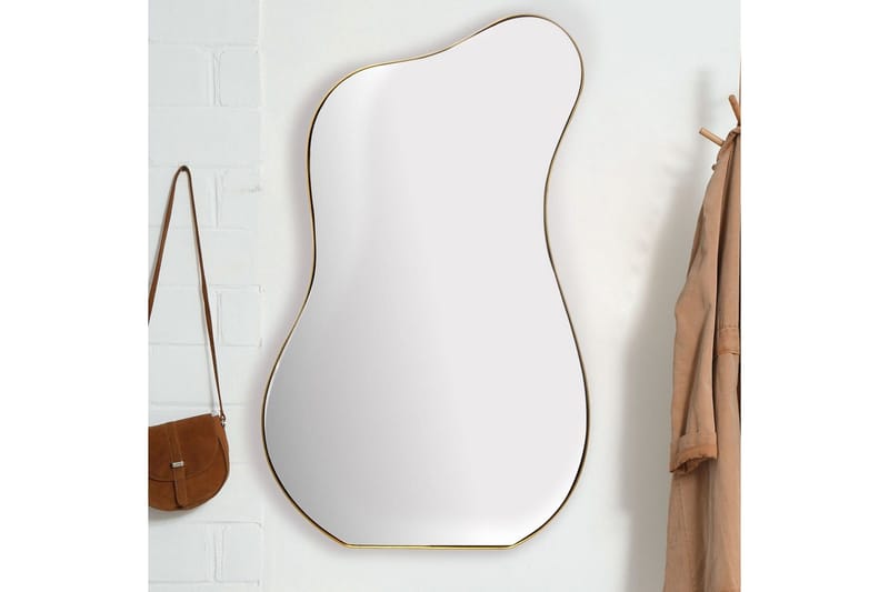 Spegel Wohnling Asymmetrisk metallram oval 100 cm - Inredning - Speglar - Väggspegel