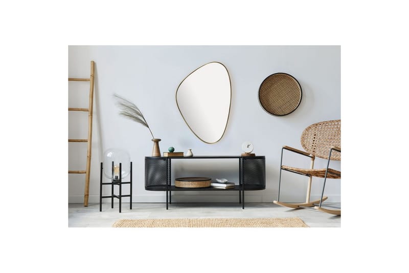 Spegel Wohnling Asymmetrisk metallram oval 70 cm - Inredning - Speglar - Väggspegel