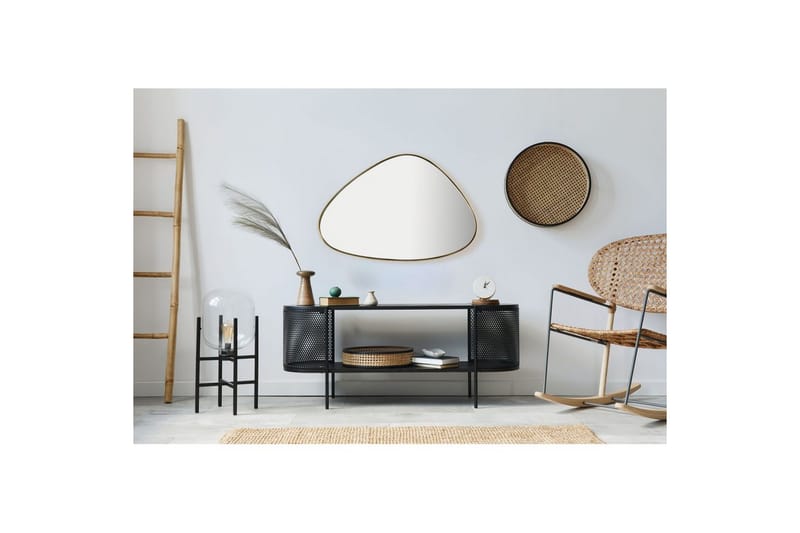 Spegel Wohnling Asymmetrisk metallram oval 70 cm - Inredning - Speglar - Väggspegel
