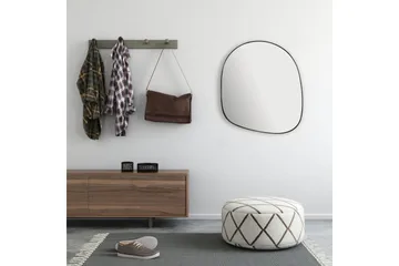 Spegel Wohnling Asymmetrisk tjock metallram oval 60 cm - Inredning - Speglar - Väggspegel
