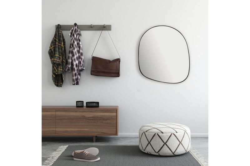 Spegel Wohnling Asymmetrisk tjock metallram oval 60 cm - Inredning - Speglar - Väggspegel