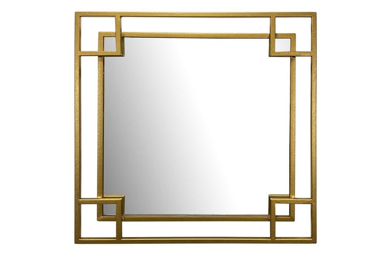 Spegel Wohnling Fyrkantig Geometrisk 60 cm Metallram Modern - Inredning - Speglar - Väggspegel