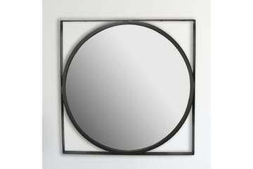 Spegel Wohnling Fyrkantig Ram Rund 54 cm Modern - Inredning - Speglar - Väggspegel