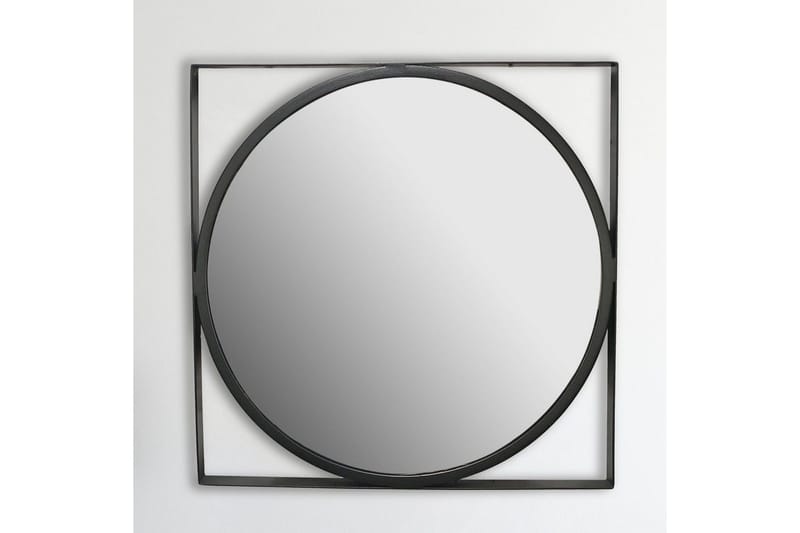 Spegel Wohnling Fyrkantig Ram Rund 54 cm Modern - Inredning - Speglar - Väggspegel