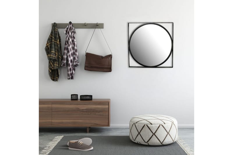 Spegel Wohnling Fyrkantig Ram Rund 54 cm Modern - Inredning - Speglar - Väggspegel