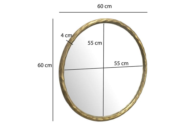 Spegel Wohnling Klassisk Rund 60 cm Modern - Inredning - Speglar - Väggspegel