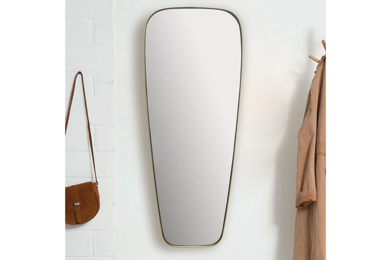 Spegel Wohnling Rektangulärt guld 100 cm klassisk metallram modern - Inredning - Speglar - Väggspegel