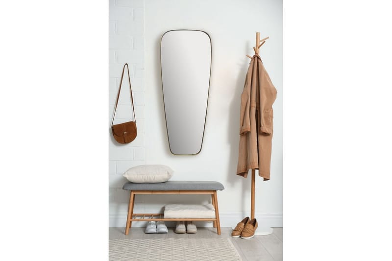 Spegel Wohnling Rektangulärt guld 100 cm klassisk metallram modern - Inredning - Speglar - Väggspegel
