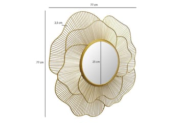 Spegel Wohnling Rosmetallram rund 77 cm modern - Inredning - Speglar - Väggspegel