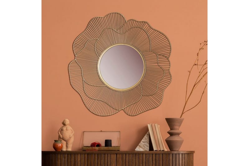 Spegel Wohnling Rosmetallram rund 77 cm modern - Inredning - Speglar - Väggspegel
