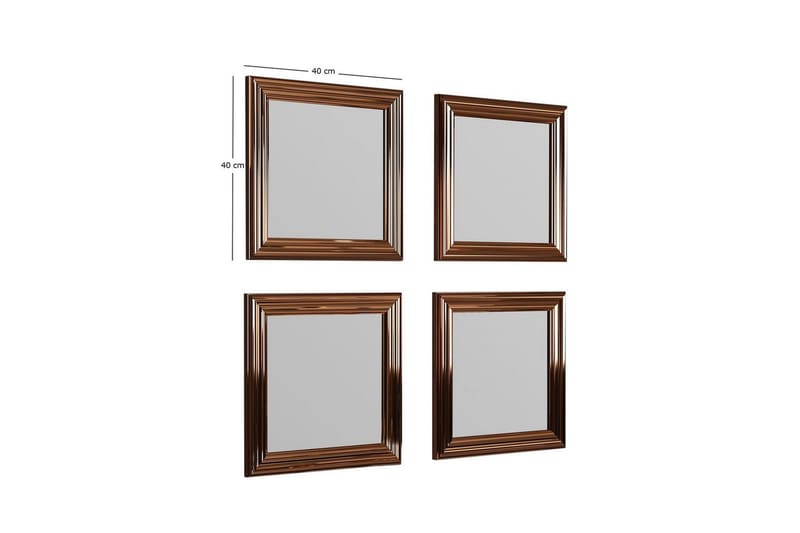 Spegelset (4 delar) Miyo Brons - Brons - Inredning - Speglar - Spegelmöbler - Spegelkub