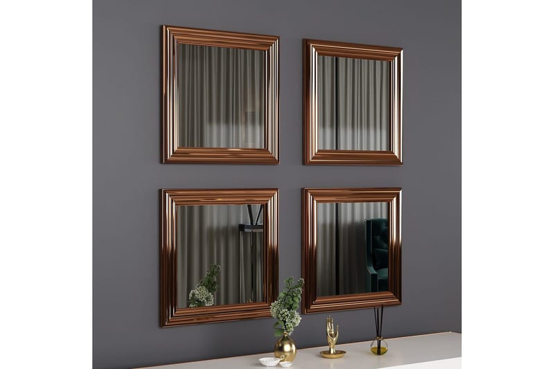 Spegelset (4 delar) Miyo Brons - Brons - Inredning - Speglar - Spegelmöbler - Spegelkub