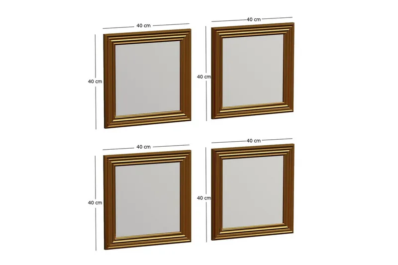 Spegelset (4 delar) Miyo Rany - Rany - Inredning - Speglar - Spegelmöbler - Spegelkub