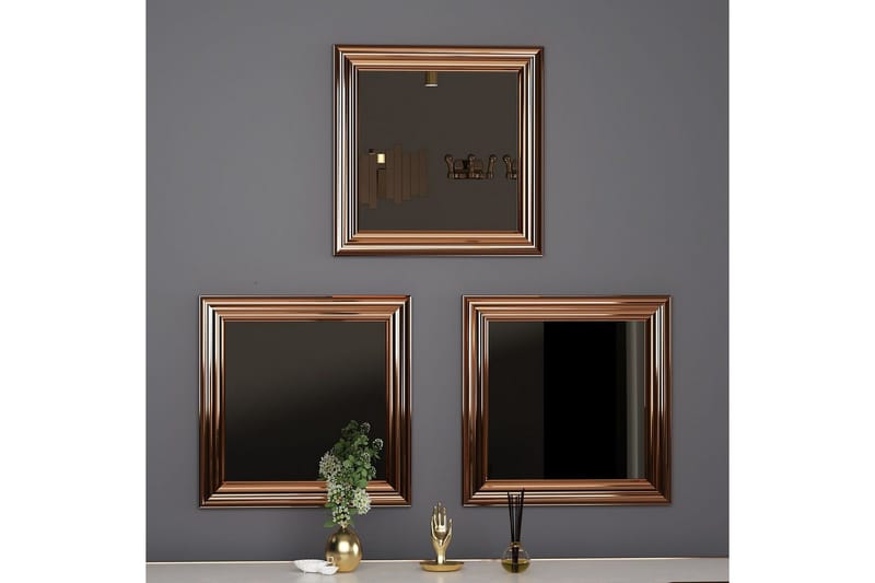 Spegelset (3 delar) Gausberto Brons - Brons - Inredning - Speglar - Väggspegel