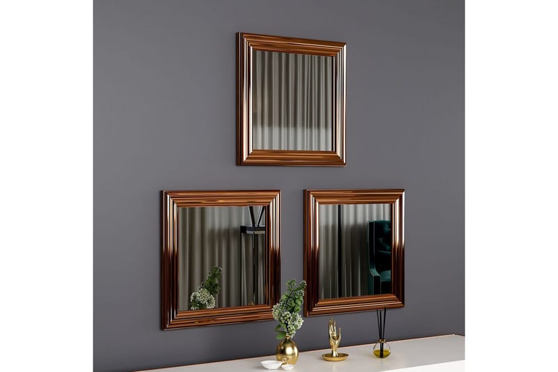 Spegelset (3 delar) Gausberto Brons - Brons - Inredning - Speglar - Väggspegel