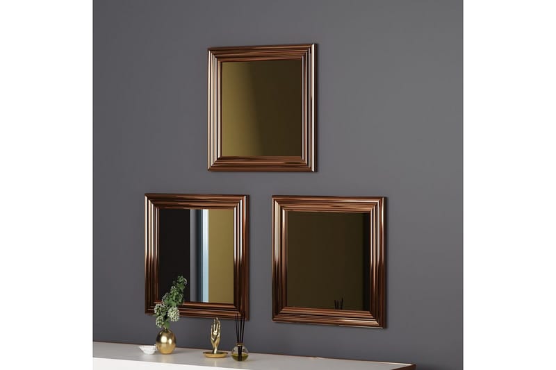 Spegelset (3 delar) Gausberto Brons - Brons - Inredning - Speglar - Väggspegel