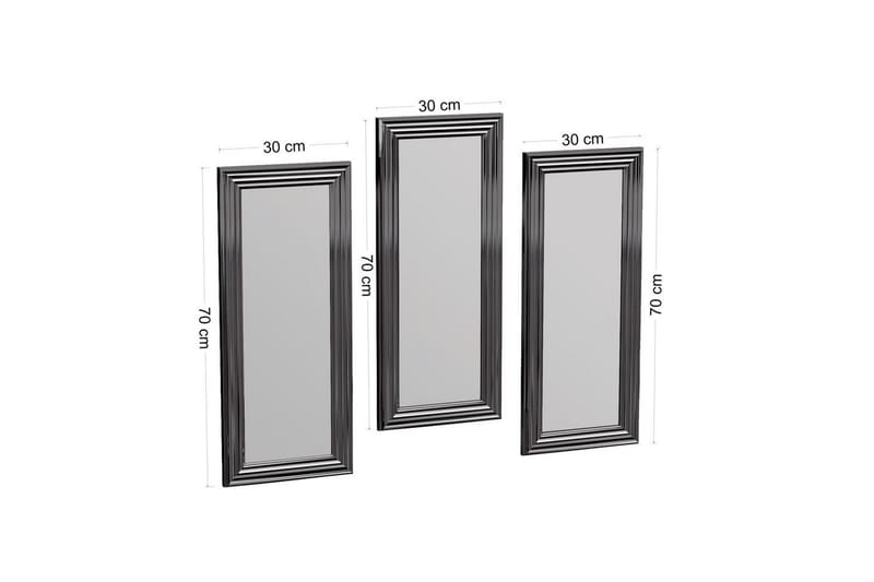 Spegelset (3 delar) Sudavia Argentu - Zurellentu - Inredning - Speglar - Väggspegel