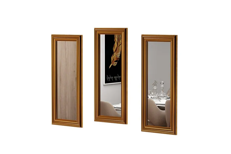 Spegelset (3 delar) Sudavia Brons - Brons - Inredning - Speglar - Väggspegel