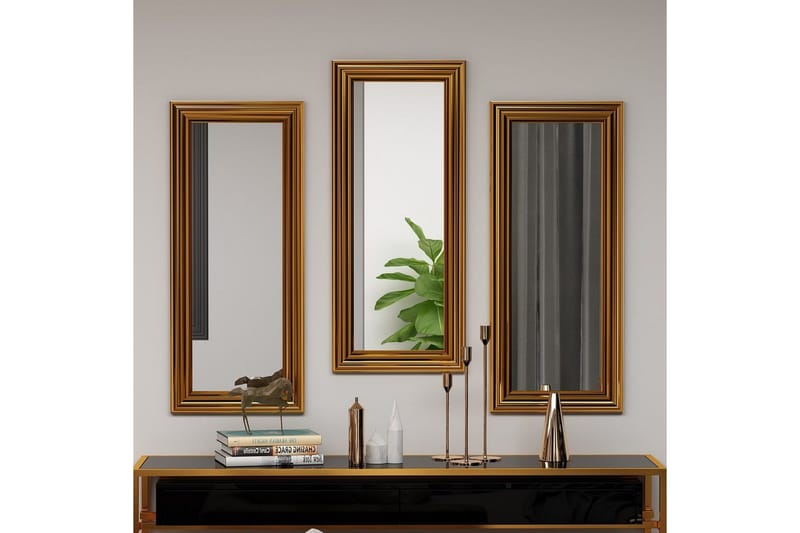 Spegelset (3 delar) Sudavia Brons - Brons - Inredning - Speglar - Väggspegel