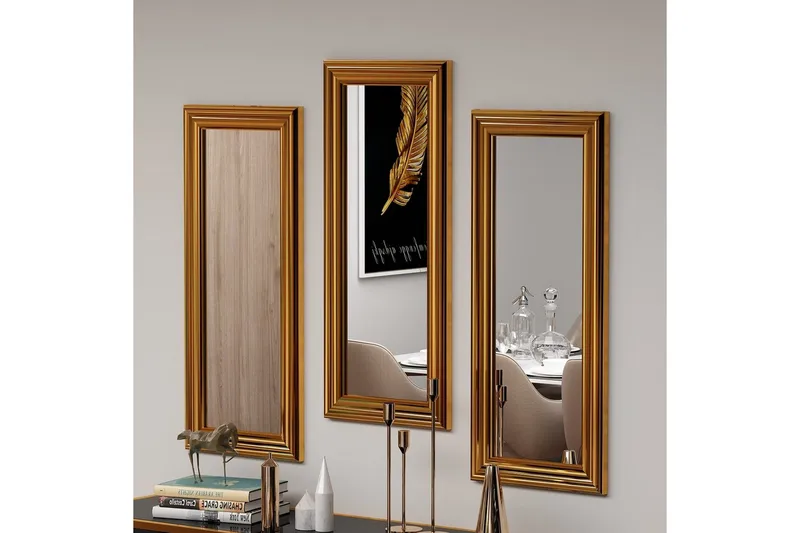 Spegelset (3 delar) Sudavia Brons - Brons - Inredning - Speglar - Väggspegel