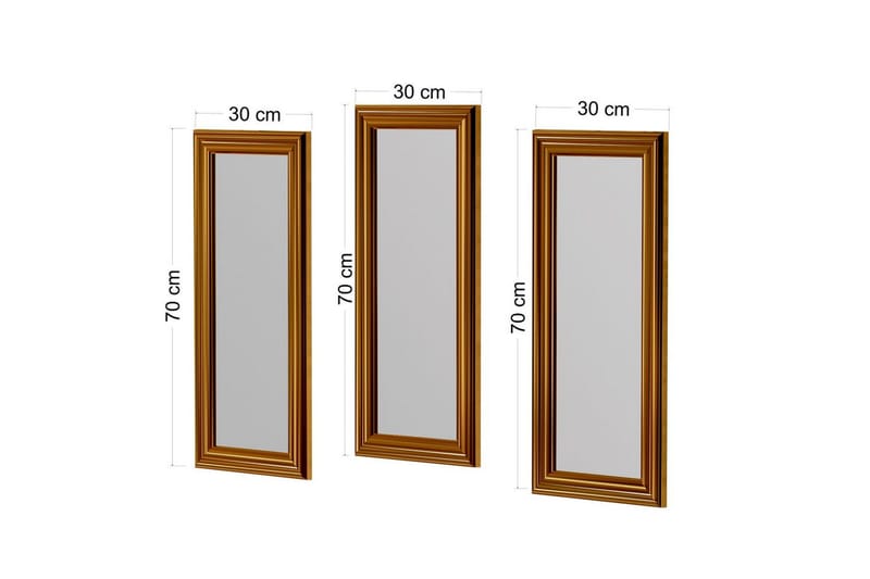 Spegelset (3 delar) Sudavia Brons - Brons - Inredning - Speglar - Väggspegel