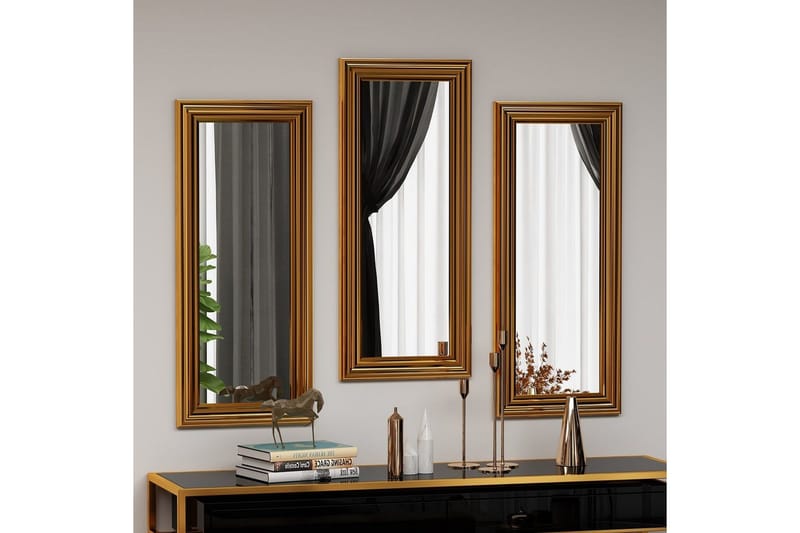 Spegelset (3 delar) Sudavia Brons - Brons - Inredning - Speglar - Väggspegel