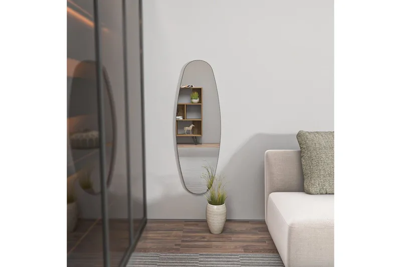 Stationsspegel Keiichi Transparent - Ljusfärgat trä - Inredning - Speglar - Väggspegel