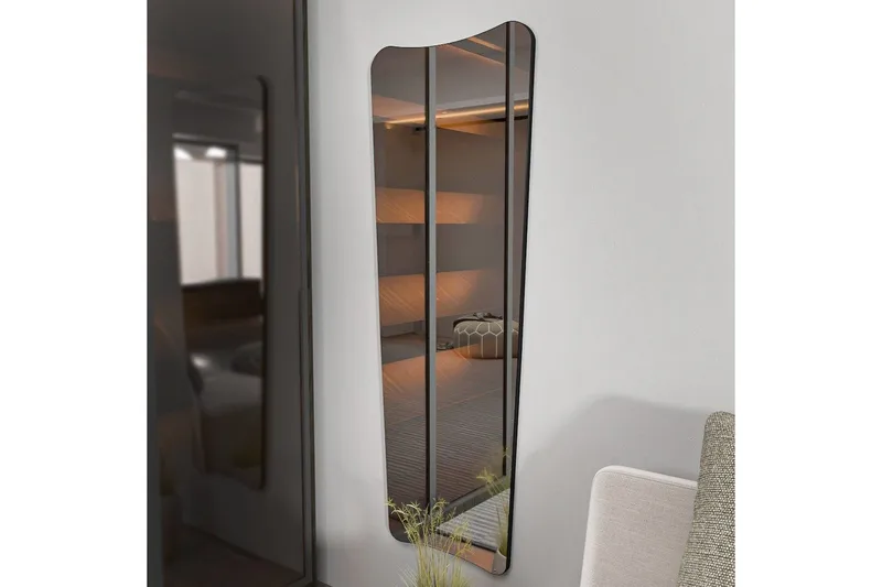 Stationsspegel Vitros Transparent / Svart - Svart/Vit - Inredning - Speglar - Väggspegel