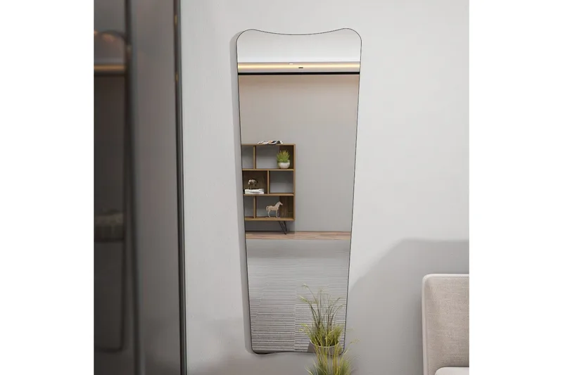 Stationsspegel Vitros Transparent / Svart - Svart/Vit - Inredning - Speglar - Väggspegel