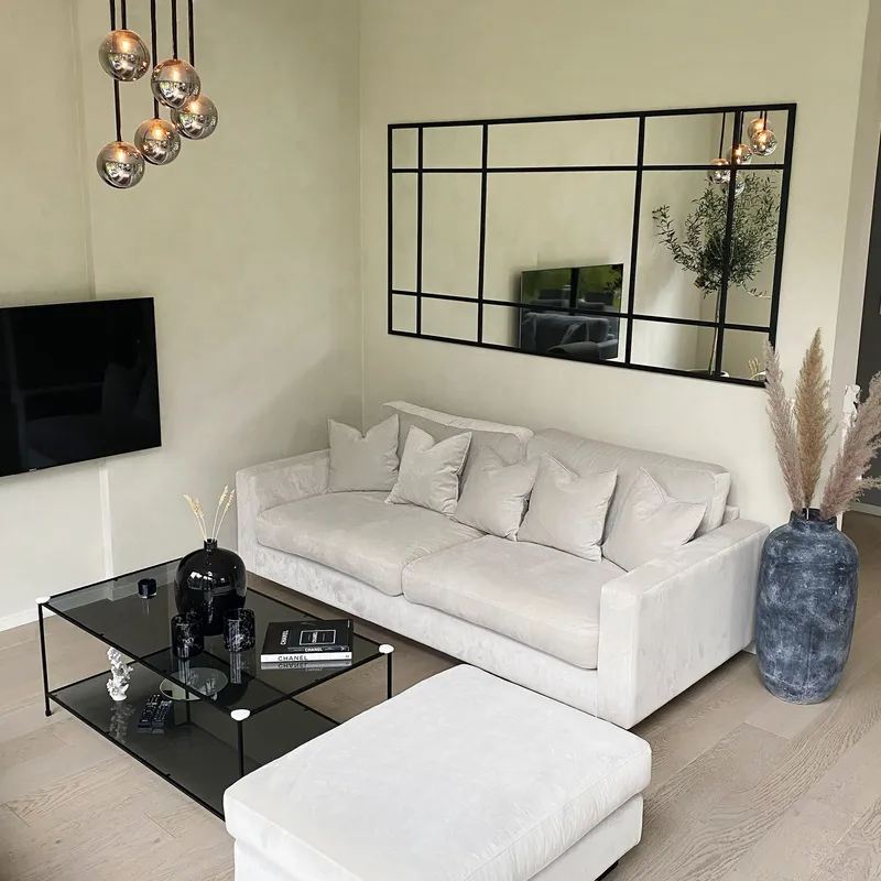 Stor helkroppsspegel 110x220cm | Spröjsad | Svart ram - Svart - Inredning - Speglar - Helkroppsspegel