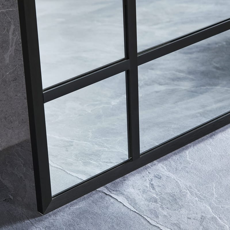 Stor helkroppsspegel 110x220cm | Spröjsad | Svart ram - Inredning - Speglar - Helkroppsspegel