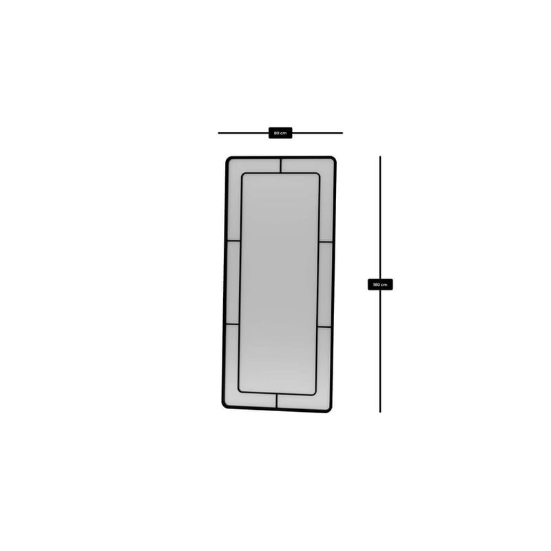 Sylron Golvspegel 80x180 cm - Svart - Inredning - Speglar - Helkroppsspegel