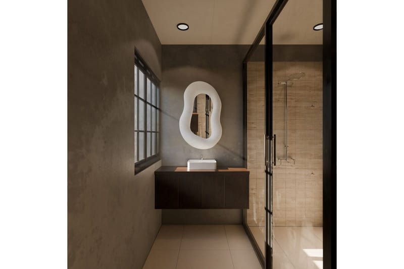 Thorne Vägghängd Spegel Asymmetrisk 50x80 cm - Vit - Inredning - Speglar - Väggspegel