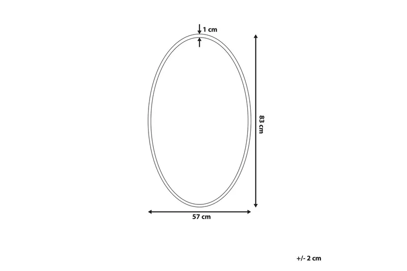 Aamya Spegel Oval 83x57 cm - Guld - Inredning - Speglar - Väggspegel