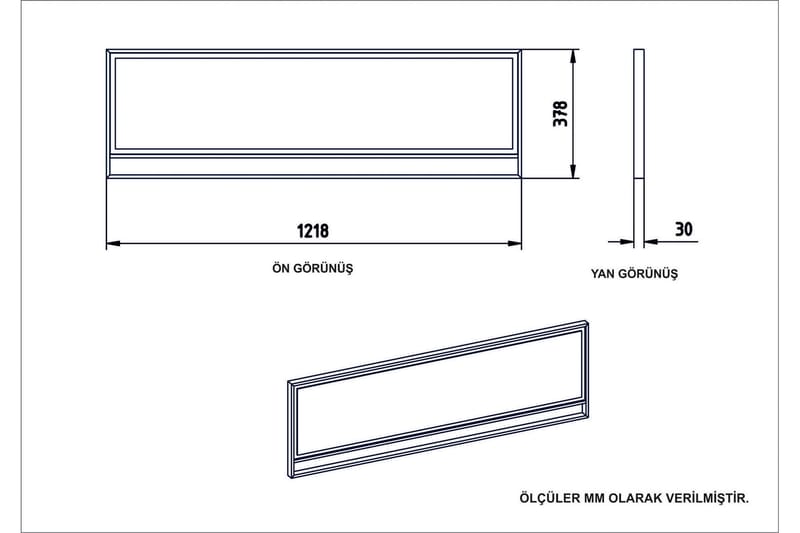 Abla Spegel 122 cm - Guld|Svart - Inredning - Speglar - Väggspegel