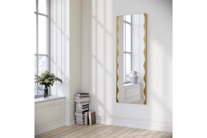 Akol Spegel 50 cm Rektangulär - Guld - Väggspegel - Hallspegel