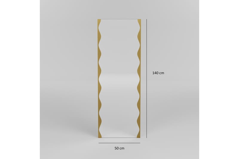 Akol Spegel 50 cm Rektangulär - Guld - Väggspegel - Helkroppsspegel - Hallspegel