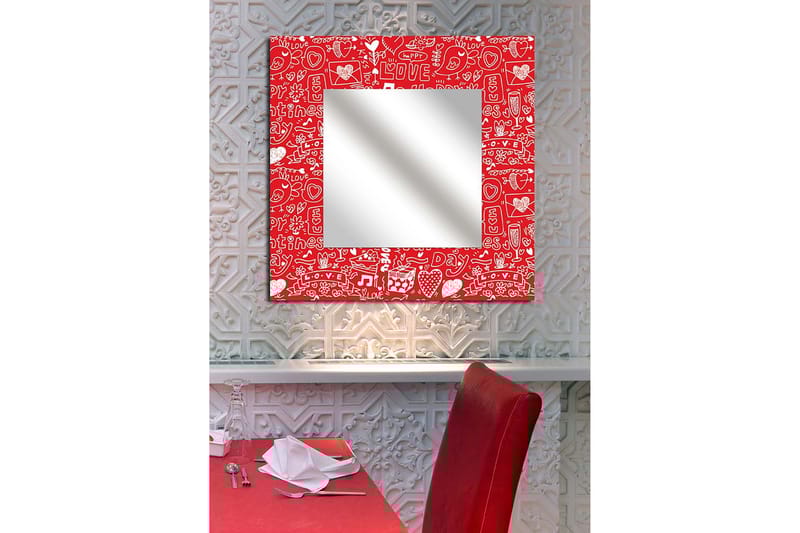 Armavir Dekorspegel 50x50 cm Christmas Love - Plexiglas/Flerfärgad - Inredning - Speglar - Väggspegel