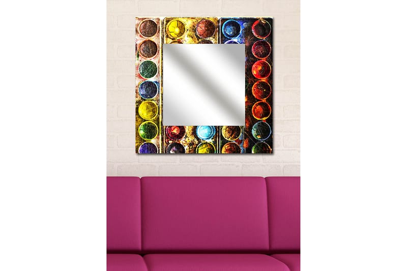 Armavir Dekorspegel 50x50 cm Colorful - Plexiglas/Flerfärgad - Väggspegel - Hallspegel