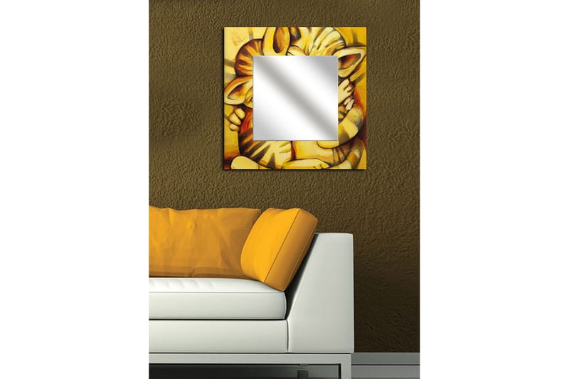Armavir Dekorspegel 50x50 cm Flowers - Plexiglas/Flerfärgad - Inredning - Speglar - Väggspegel