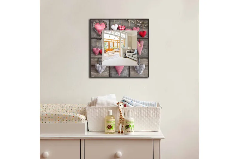 Armavir Dekorspegel 50x50 cm Love, Plexiglas/Flerfärgad