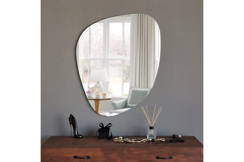 Asymmetrisk Spegel 67x85 cm - Svart - Väggspegel - Hallspegel