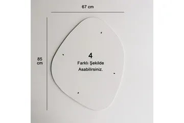 Asymmetrisk Spegel 67x85 cm - Svart - Inredning - Speglar - Väggspegel