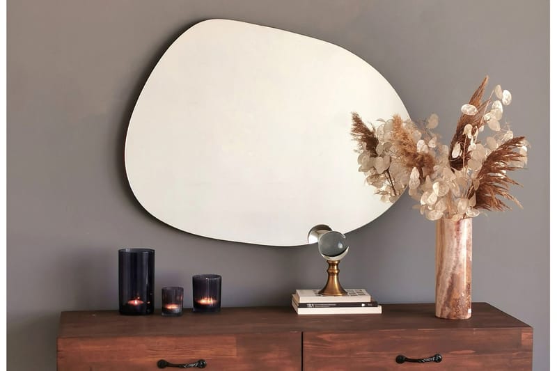 Asymmetrisk Spegel 75x55 cm - Svart - Väggspegel - Hallspegel