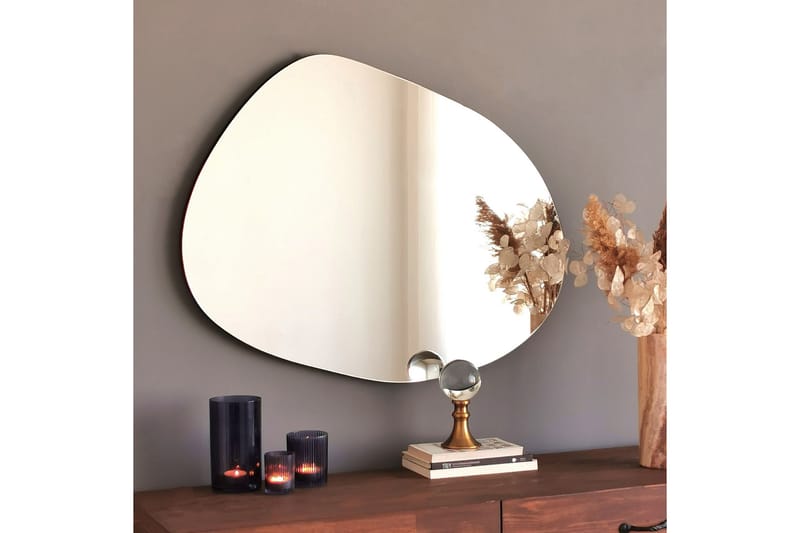 Asymmetrisk Spegel 75x55 cm - Svart - Inredning - Speglar - Väggspegel