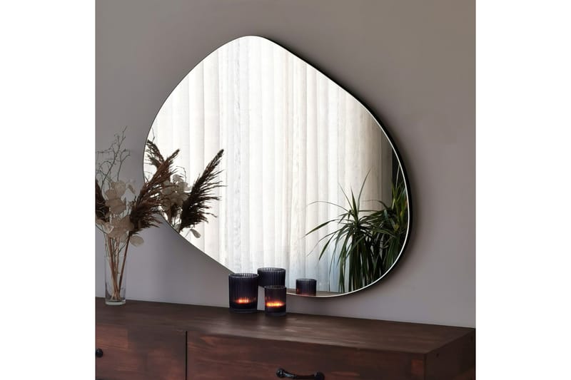 Asymmetrisk Spegel 75x55 cm - Svart - Inredning - Speglar - Väggspegel